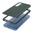 Carcasa Spigen pentru Samsung Galaxy S25, Thin Fit Mag, verde + sticlă temperată 9H