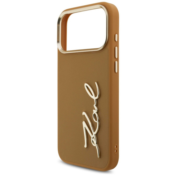Husă Karl Script Logo Karl Lagerfeld – cu nasturi metalici pentru iPhone 17 Pro Max