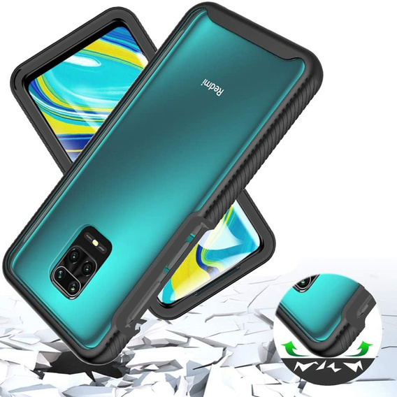 Carcasă pentru Xiaomi Redmi Note 9S / 9 Pro, Shockproof, cu folie, albastru