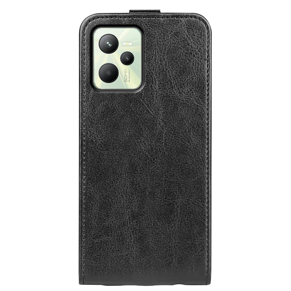 Cu clapetă pentru Realme C35, Flip, negru