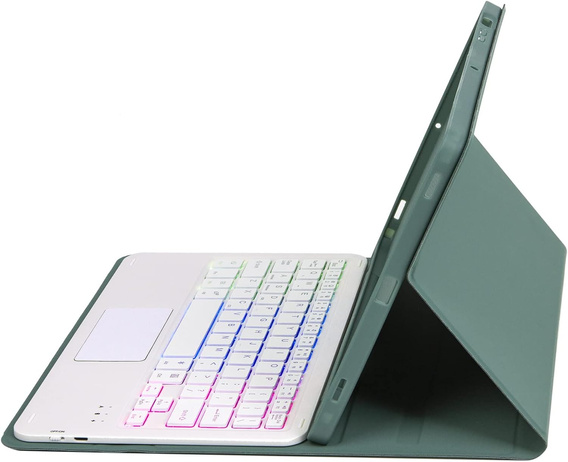 Husă cu tastatură bluetooth iluminată pentru iPad 10.9 2022 (10 gen.), verde