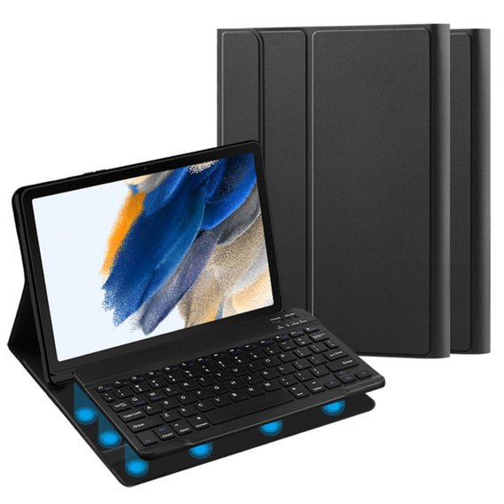 Carcasă + tastatură Samsung Galaxy Tab A8 10.5, Leather Pen Slot, negru