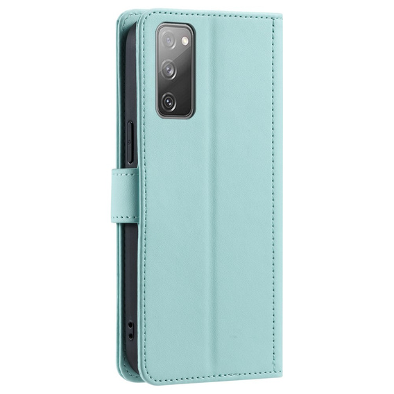 Husă cu clapetă pentru Samsung Galaxy S20 FE, Rhombus Crossbody Leather, verde