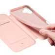 Husă Dux Ducis pentru iPhone 17, Skin Pro, cu clapetă, cu slot pentru carduri, roz