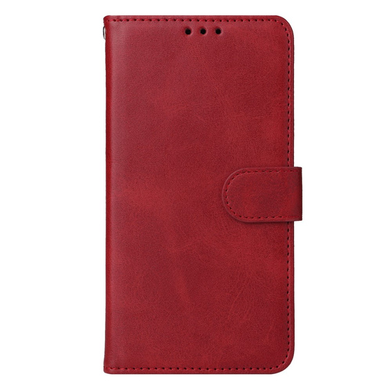 Cu clapetă pentru Samsung Galaxy A54 5G, Leather Wallet, roșu