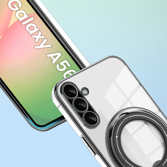 Carcasa magnetică pentru Samsung Galaxy A56, pentru MagSafe, negru + sticlă 9H