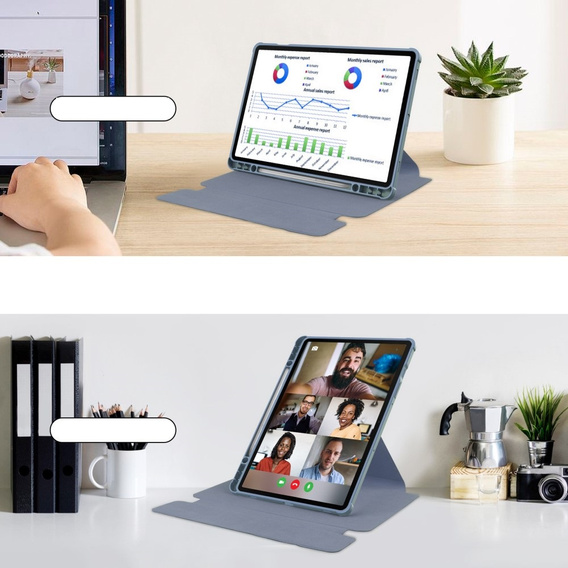 Husă pentru tastatură pentru Samsung Galaxy Tab S10 Lite / S10 FE / S9 FE, Rotary 360° Leather, violet