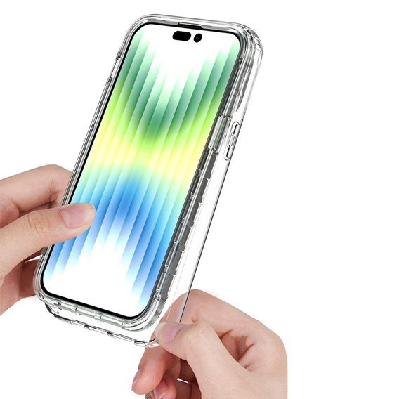 Carcasă pentru iPhone 14 Pro Max, Shockproof, cu folie, transparentă