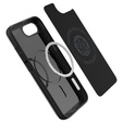 Carcasa Spigen pentru iPhone 16E, Thin Fit Mag, negru + sticlă temperată 9H