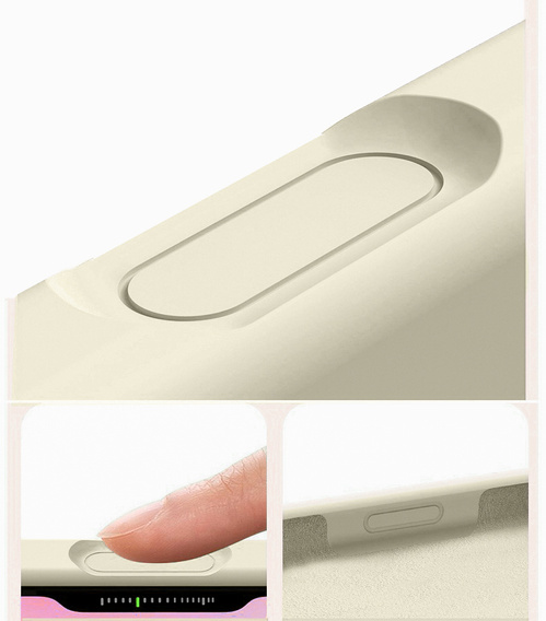 Manșon din silicon pentru iPhone 17 Pro, pentru MagSafe, antișoc, bej