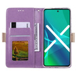 Carcasă cu clapetă pentru Samsung Galaxy A52 / A52s, Wallet Pocket Zipper Lace, violet