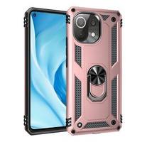 Husă blindată pentru Xiaomi Mi 11 Lite / Mi 11 Lite 5G / 11 Lite 5G NE, Nox Case Ring, roz rose gold