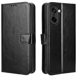 Cu clapetă pentru OnePlus Nord CE5, Crazy Horse Wallet, negru