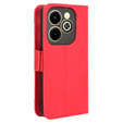Cu clapetă pentru Infinix Hot 40i, Card Slot, roșu