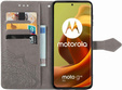 Cu clapetă pentru Motorola Moto G85, Mandala, gri