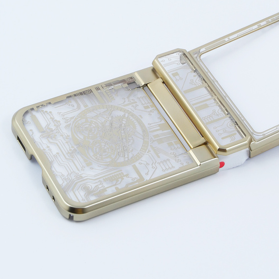 Husă pentru Samsung Galaxy Z Flip 5 5G, Mechanical Legend, de aur