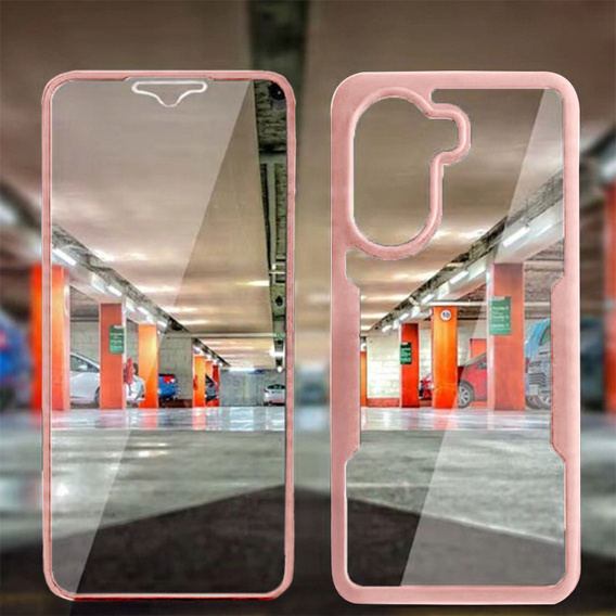 Carcasă pentru Xiaomi Poco X7 Pro 5G, Shockproof, cu folie, roz