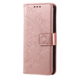 Cu clapetă pentru Oppo A17, Mandala, roz rose gold
