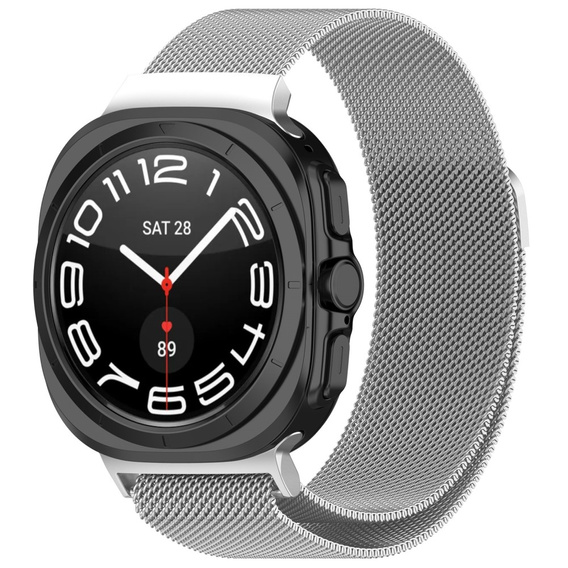 Brățară curea milaneză pentru Samsung Galaxy Watch Ultra 47mm (2025 / 2024), argintiu