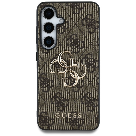 GUESS Huse pentru Samsung Galaxy S25, 4G Big Metal Logo, maro