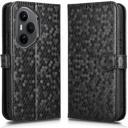 Husa cu clapetă pentru Honor 400 Pro 5G, Wallet Rhombus, negru