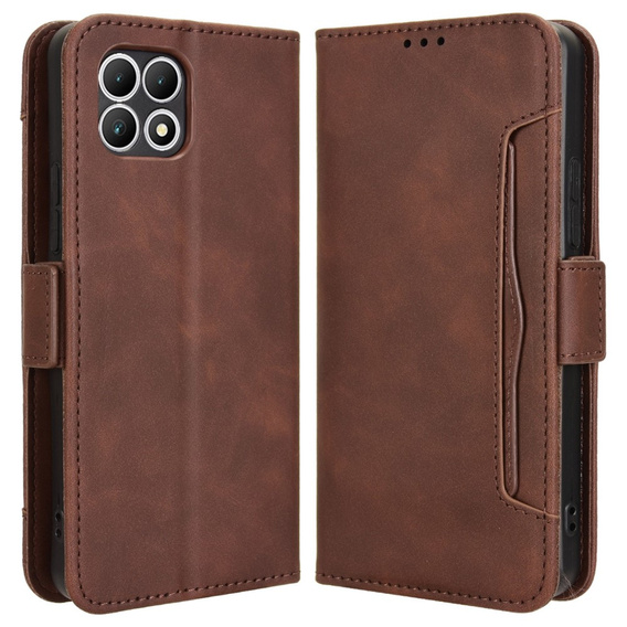 Cu clapetă pentru T Phone 2 5G, Card Slot, maro
