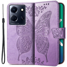 Cu clapetă pentru Infinix Note 30 5G, Butterfly, violet