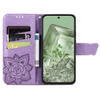 Cu clapetă pentru Google Pixel 8A, Butterfly, violet