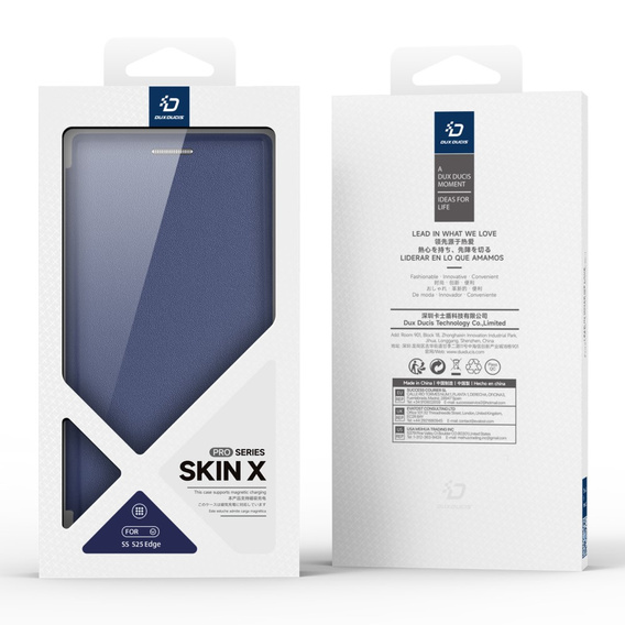 Dux Ducis Huse pentru Samsung Galaxy S25 Edge, Skin X Pro, MagSafe, albastru închis