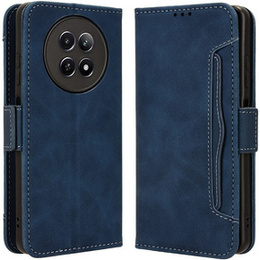 Cu clapetă pentru Realme 12, Card Slot, albastru închis