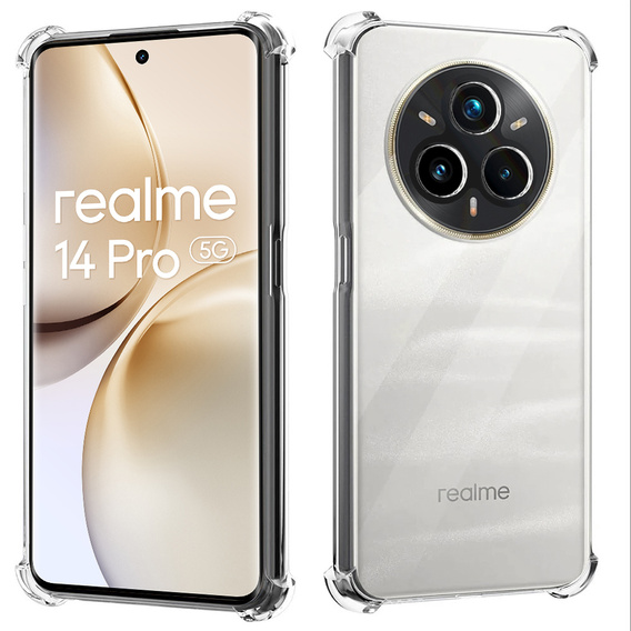 Huse pentru Realme 14 Pro 5G, Dropproof, transparentă