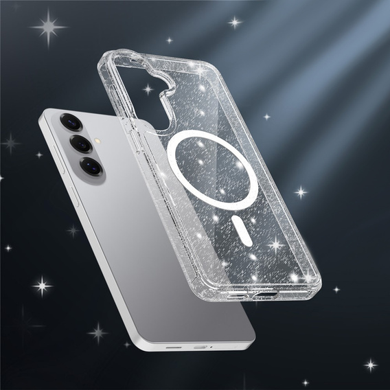 Husă strălucitoare, pentru MagSafe pentru Samsung Galaxy S26 Plus, transparentă