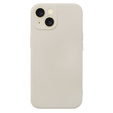 Husa pentru iPhone 15, Silicone Lite, culoare crem