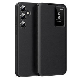 Husă cu clapetă pentru Samsung Galaxy S24 FE, Smart View Wallet, negru