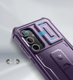 Husă blindată pentru Samsung Galaxy S24 FE, Dexnor Full Body (Two Frames), violet