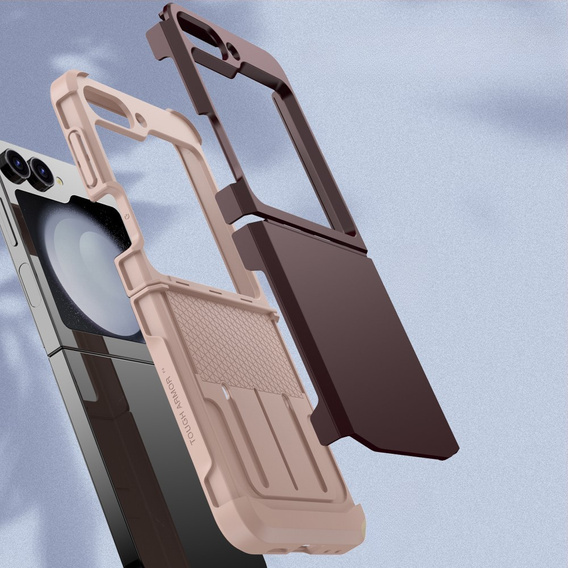 Husa blindată pentru Samsung Galaxy Z Flip7 FE / Z Flip6, Armorl Shockproof, maroon