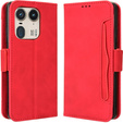 Cu clapetă pentru Motorola Edge 50 Ultra, Card Slot, roșu