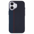 Carcasa pentru iPhone 16 Plus, Carbon Fiber MagSafe, negru / albastru