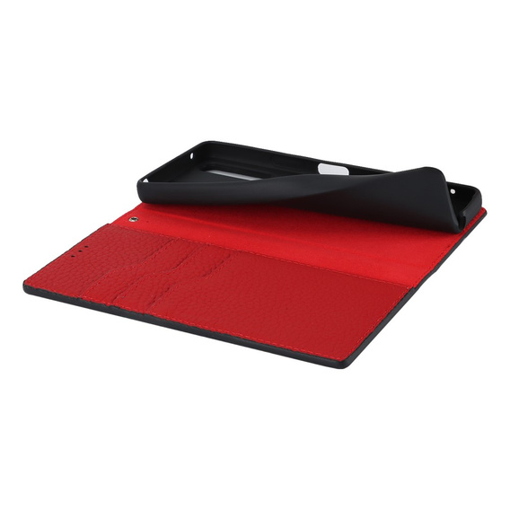 Cu clapetă pentru Sony Xperia 10 V, Litchi Skin Grain, negru