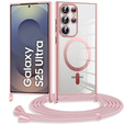Husă pentru Samsung Galaxy S25 Ultra, Electro MagSafe, roz + Lanyard