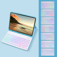 Husă cu tastatură bluetooth iluminată pentru iPad 10.9 2022 (10 gen.), albastru