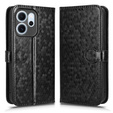 Husă cu clapetă pentru Oppo Reno 14F, Wallet Rhombus, negru
