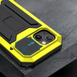 Husă pentru iPhone 13, R-JUST CamShield Slide, armată, galben / negru