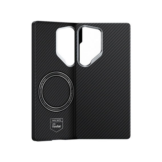 Carcasa BENKS Kevlar pentru Samsung Galaxy S25 Ultra, pentru MagSafe, Carbon Fiber, negru