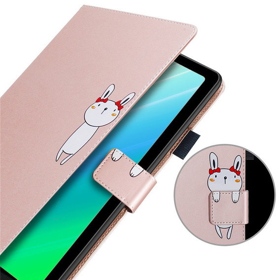 Husă pentru Samsung Galaxy Tab A7 Lite 8.7, cu clapetă, animal, roz