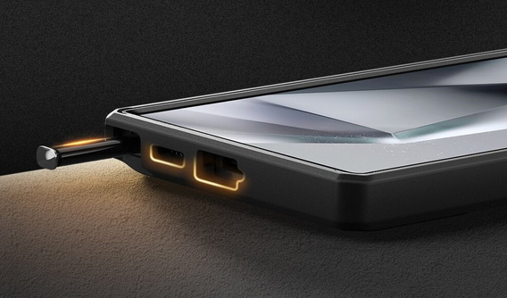 Carcasă pentru Samsung Galaxy S24, seria Tongate MECH cu suport, negru