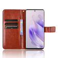 Cu clapetă pentru Infinix Zero 30 5G, Crazy Horse Wallet, maro