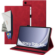 Husă pentru Samsung Galaxy Tab A9+, Classic, cu spațiu pentru stylus, roșu
