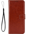 Cu clapetă pentru Honor 90, Crazy Horse Wallet, maro