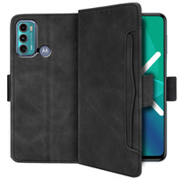 Cu clapetă pentru Motorola Moto G60, Card Slot, negru